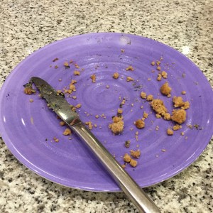 Blueberry cake eaten