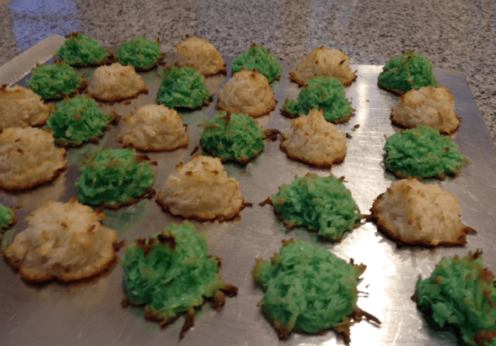 White & Green Macaroons
